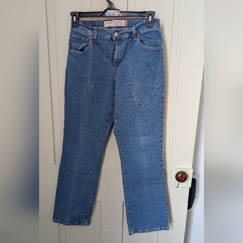 Classic Levi's 505 Relaxed Bootcut Blue Women's Jeans